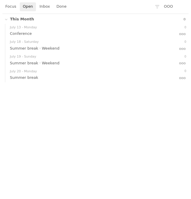 Open board filtered to combined availability markers in Light